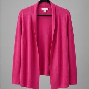 Coldwater Creek Silk Blend Vibrant Pink Cardigan